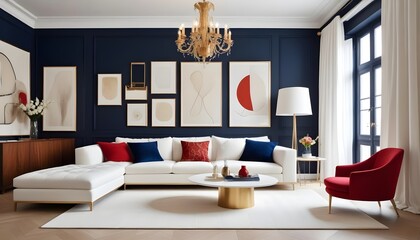 Photo interior modern design room 3d illustration