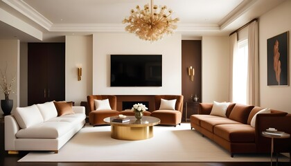 Fototapeta premium Photo interior modern design room 3d illustration