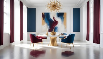 Photo interior modern design room 3d illustration