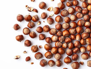 Fototapeta premium A pile of nuts with some of them missing