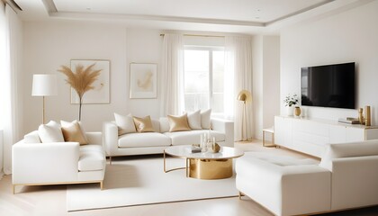 Fototapeta premium Photo interior modern design room 3d illustration