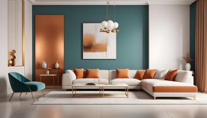 Photo interior modern design room 3d illustration
