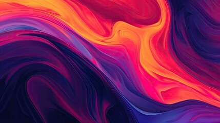 Fototapeta premium Vibrant abstract digital art with swirling red, orange, and purple hues. Perfect for backgrounds and modern design projects.