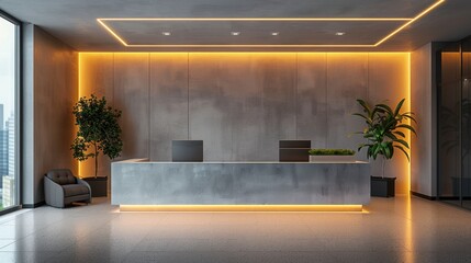 A modern office sign with a minimal design and a simple background, perfect for clear communication.
