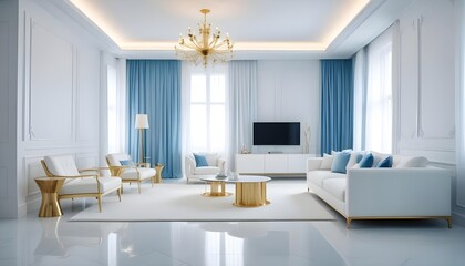 Fototapeta premium Photo interior modern design room 3d illustration