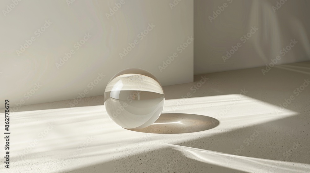Poster a minimal paperweight displayed on a plain background, showcasing its streamlined form and practical