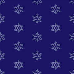 Snowflakes on Dark Blue Background