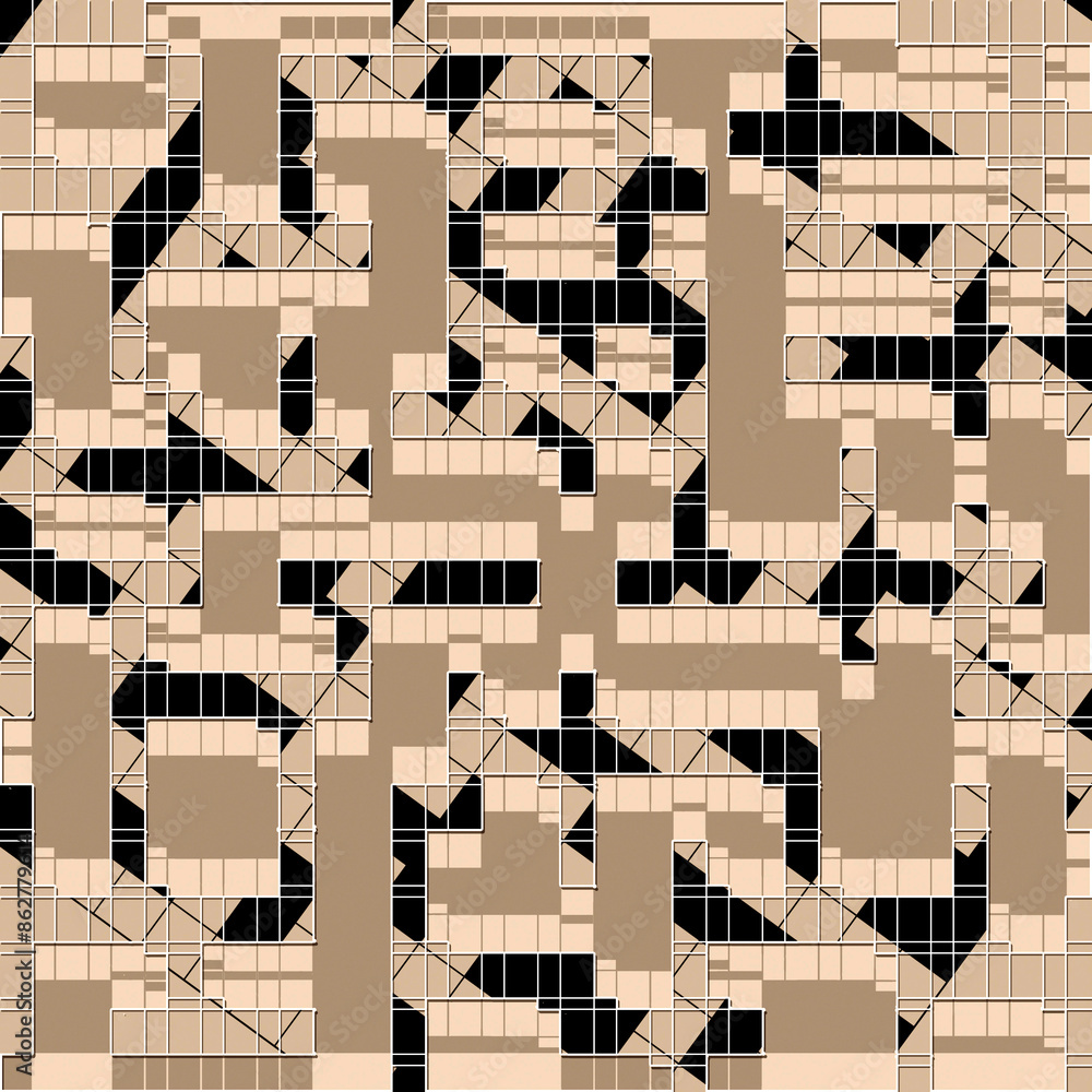 Poster modern abstract art tile pattern grid background