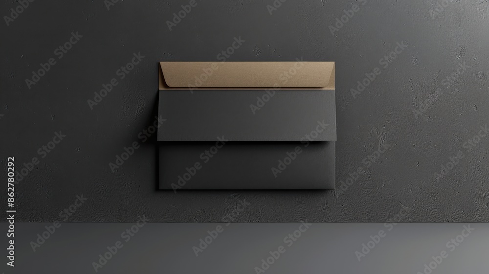 Poster minimal document holder with sleek lines, set against a simple background.