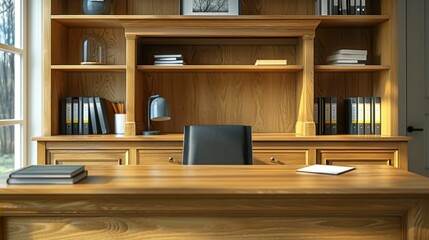 Minimal desk hutch on a plain desk, emphasizing simplicity and organization.