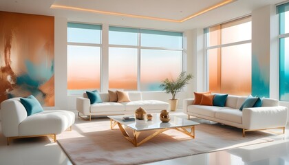 Photo interior modern design room 3d illustration