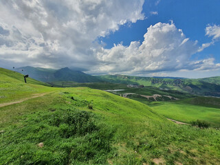 Obraz premium Summer view of Shahdag Mountain Resort, Azerbaijan 