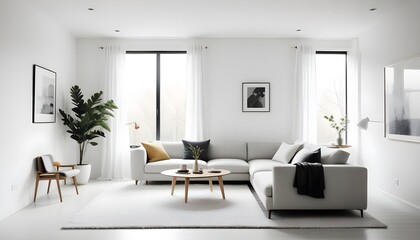 Fototapeta premium Photo interior modern design room 3d illustration