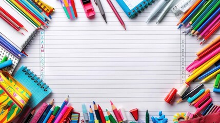 A Vibrant Collection of Pencils and Paper ? A Symphony of Creativity