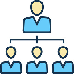 Team Icon Colored Outline Icon

