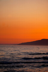 18 June 2024 Selcuk Izmir Turkey . Pamucak Beach at sunset