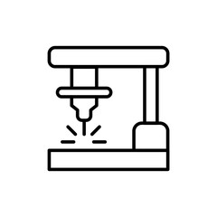 laser cutting outline icons, minimalist vector illustration ,simple transparent graphic element .Isolated on white background