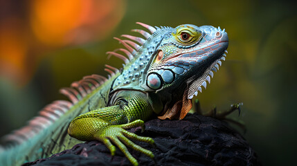 Fototapeta premium A picture of iguana - small dragon, lizard