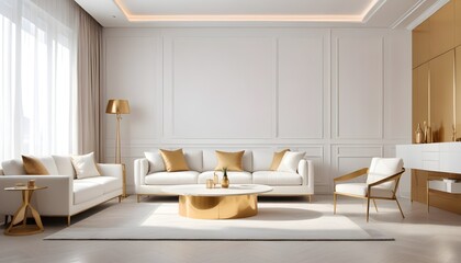 Fototapeta premium Photo interior modern design room 3d illustration