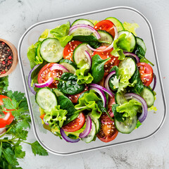 fresh salad with vegetables