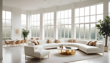 Fototapeta premium Photo interior modern design room 3d illustration