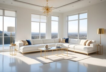 Fototapeta premium Photo interior modern design room 3d illustration