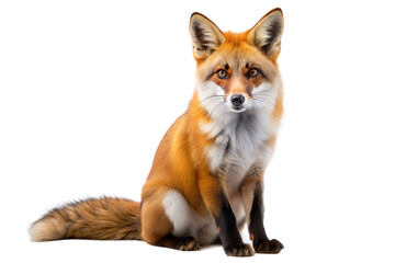 Fototapeta premium red fox on a transparent background
