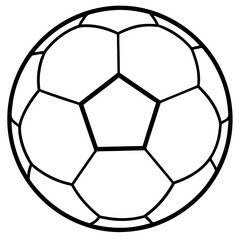 Fototapeta premium Classic Black White Soccer Ball Drawing stock illustrations