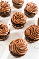 Baking Chocolate Cupcakes with Decadent Chocolate Frosting