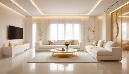 Fototapeta premium Photo interior modern design room 3d illustration