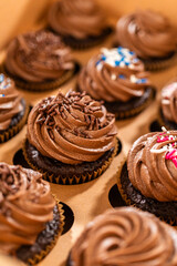 Baking Chocolate Cupcakes with Decadent Chocolate Frosting
