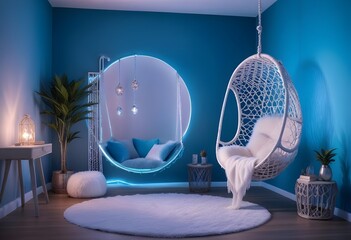 Photo interior modern design room 3d illustration