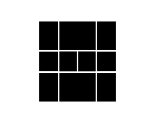 Templates collage 10 frame photos. Template of moodboard. Vector illustration. picture board template.