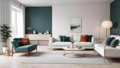 Photo interior modern design room 3d illustration