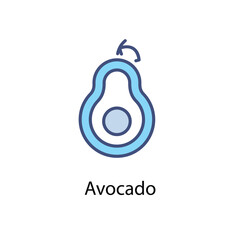 Avocado vector icon