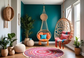 Photo interior modern design room 3d illustration