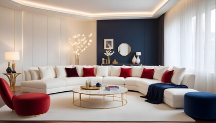 Photo interior modern design room 3d illustration