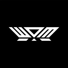 WOM letter logo vector design, WOM simple and modern logo. WOM luxurious alphabet design