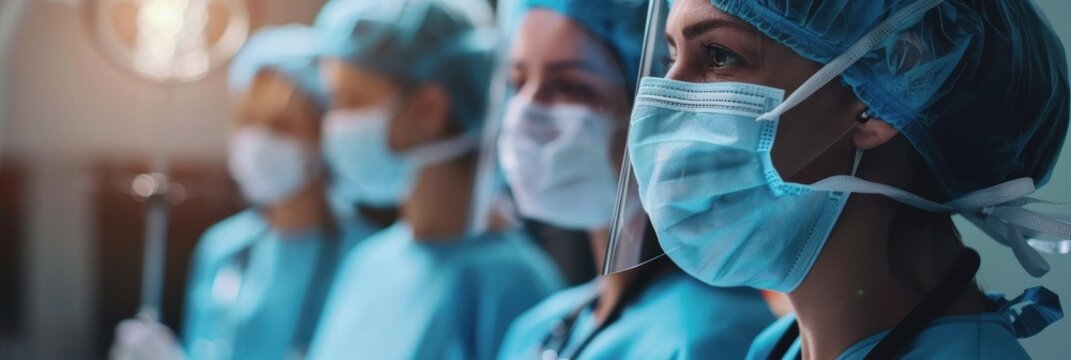 World Patient Safety Day, International Surgeon's Day. The doctors are in the operating room. a doctor in a surgical gown. saves the patient. the work of surgeons. doctors at work