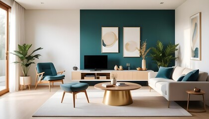 Photo interior modern design room 3d illustration