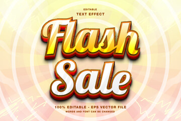 Flash Sale 3D Editable Text Effect Template Style Premium Vector