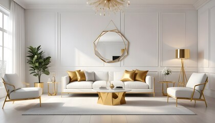 Photo interior modern design room 3d illustration