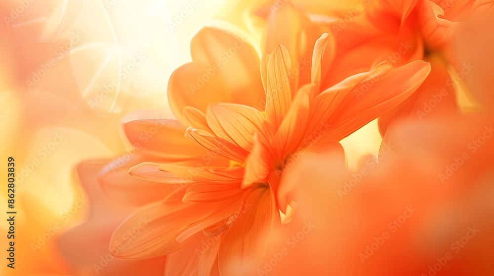 Poster Soft Gradient Hues Centered on Ethereal Feathered Texture