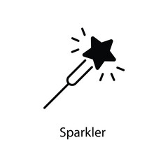 Sparkler vector icon 