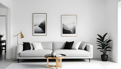 Fototapeta premium Photo interior modern design room 3d illustration