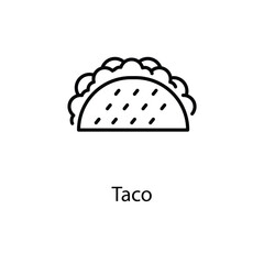 Taco vector icon