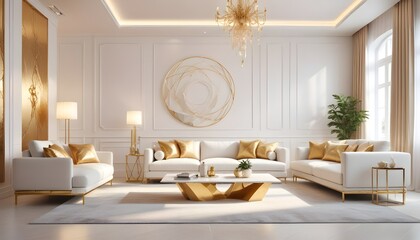 Photo interior modern design room 3d illustration