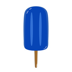 Doodle ice cream bubble gum flavor or blueberry  stick cute summer illustration food enjoy that can be used for social media, sticker, wallpaper, e.t.c with blue color