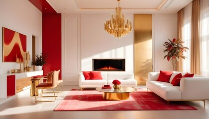 Fototapeta premium Photo interior modern design room 3d illustration