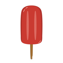 Doodle ice cream tropical fruits strawberry watermelon stick cute summer illustration food enjoy that can be used for social media, sticker, wallpaper, e.t.c with red color